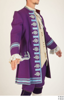   Photos Man in Historical Civilian suit 7 18th century Medieval clothing Purple suit upper body 0010.jpg